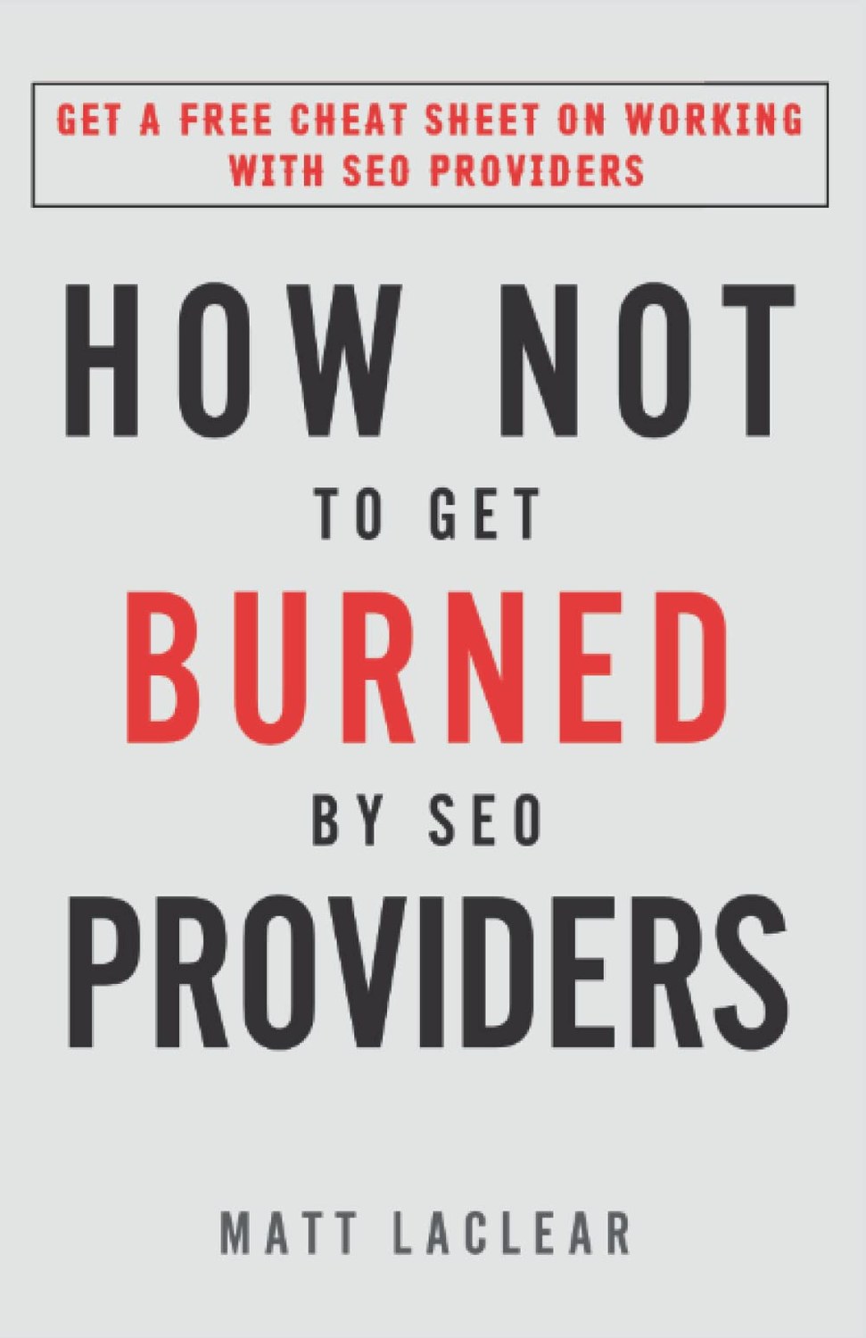 How Not to Get Burned by SEO Providers book cover